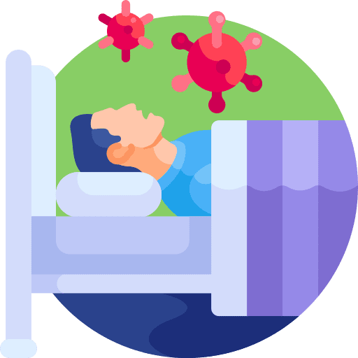 Covid healthcare and medical sick caucasian icon