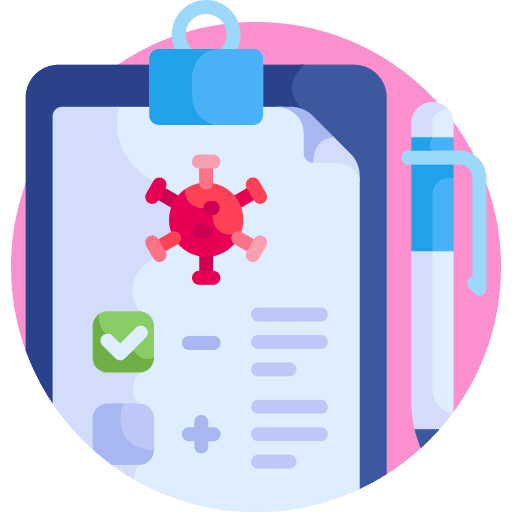 Covid test healthcare and medical file negative icon