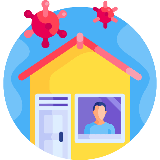 Isolation covid epidemic healthcare and medical icon