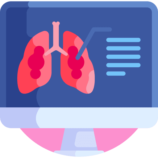 Lungs medical covid 19 analysis icon