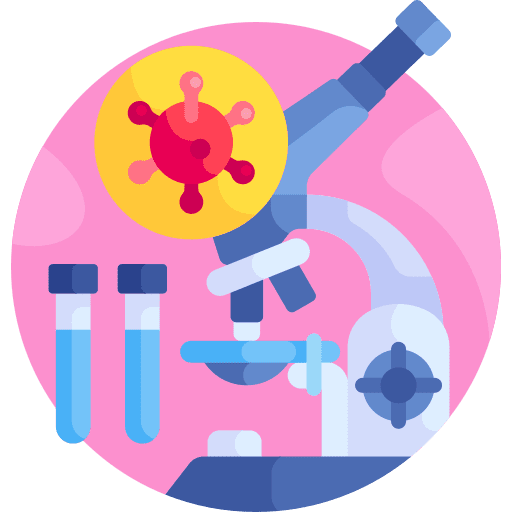 Microscope covid coronavirus laboratory icon