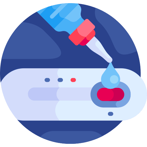 Diluent blood test coronavirus liquid icon