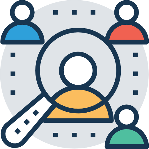 Hiring magnifying glass hiring search icon
