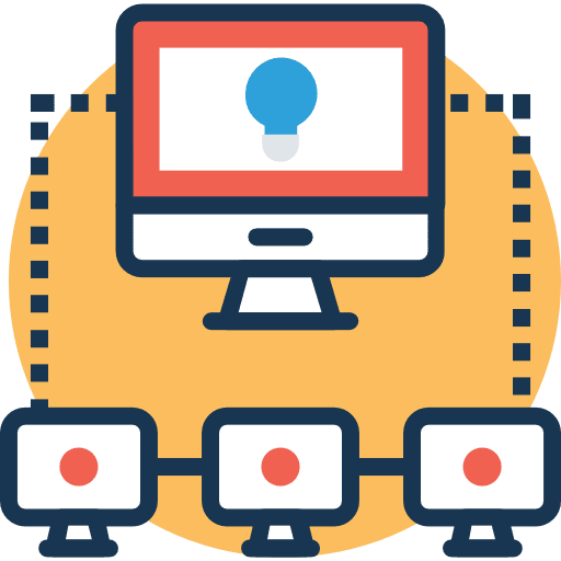 Network monitor screen computing icon