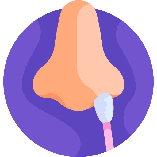 Swab nasal swab smear icon