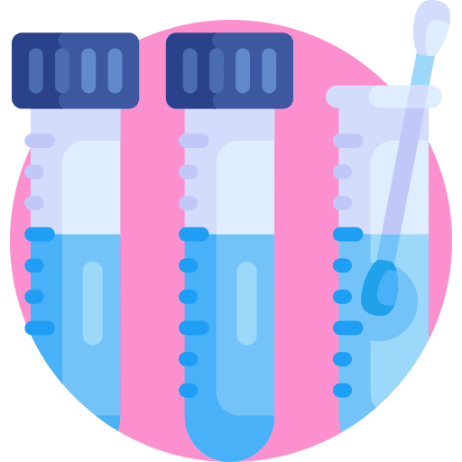 Swab testing disease test tube icon