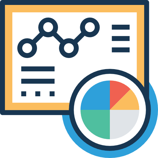 Analytics business and finance stats business icon