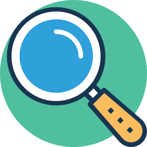 Magnifying glass loupe tools and utensils search icon