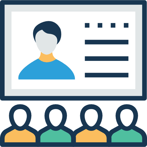 Presentation learning classroom school icon