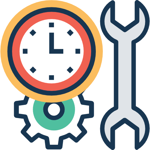 Time management time clocks education icon