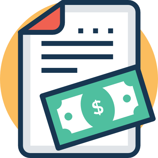 Bill money invoice payment icon