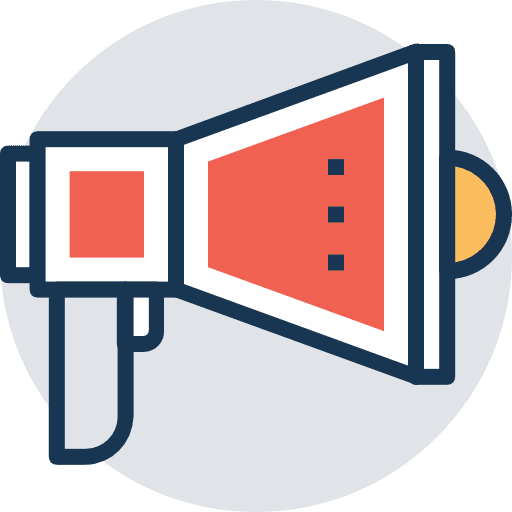 Marketing loud speaker communications icon