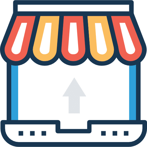 Online shop shopping store supermarket commerce and shopping icon