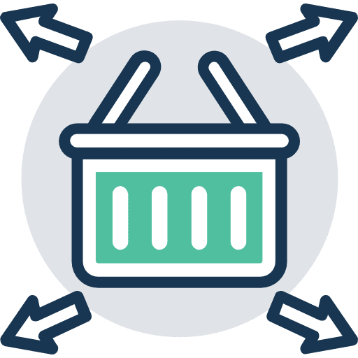 Shopping basket commerce and shopping commerce shopper icon