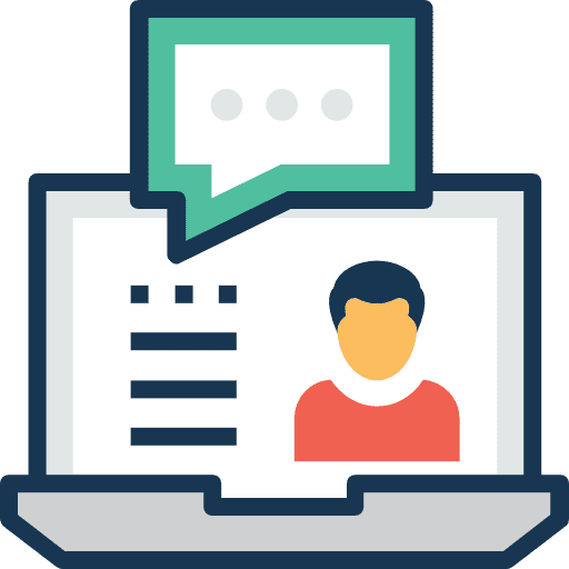 Videocall video conference men technology icon