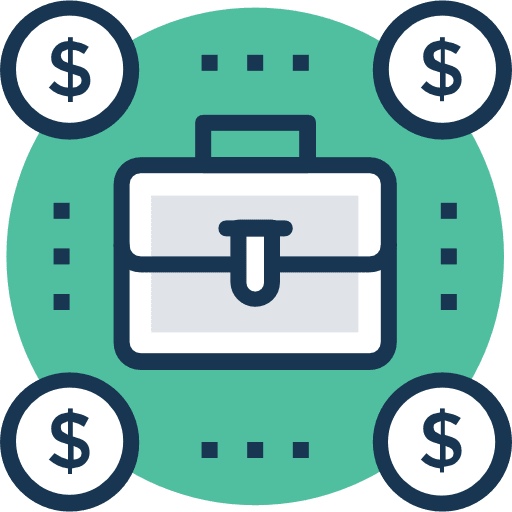 Briefcase suitcase bag portfolio icon