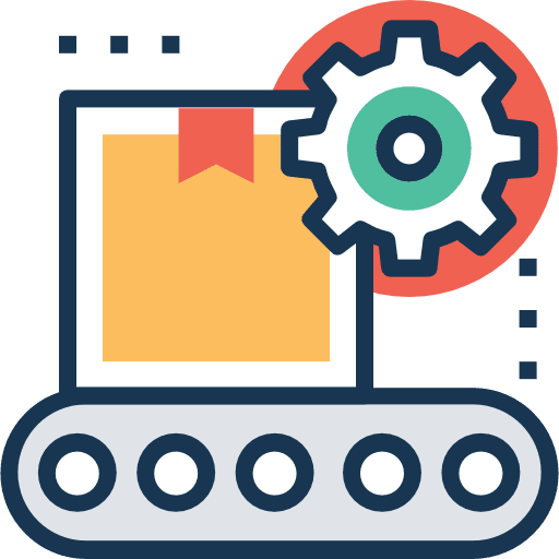 Conveyor industry conveyor shipping and delivery icon
