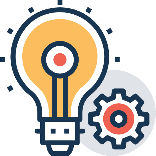 Idea invention electricity light bulb icon