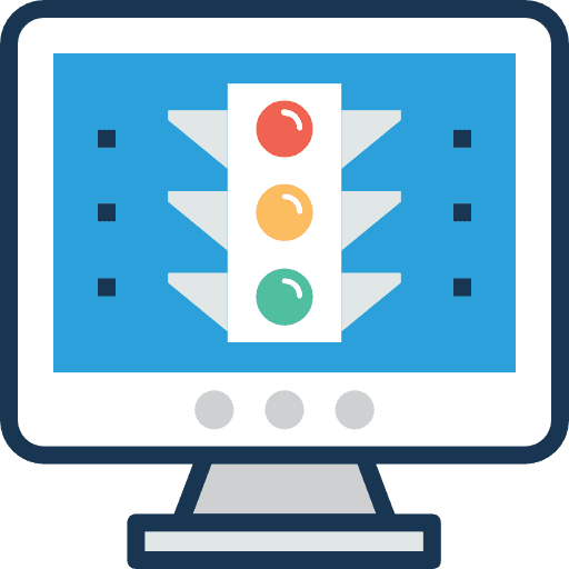 Traffic light traffic light project status seo and web icon