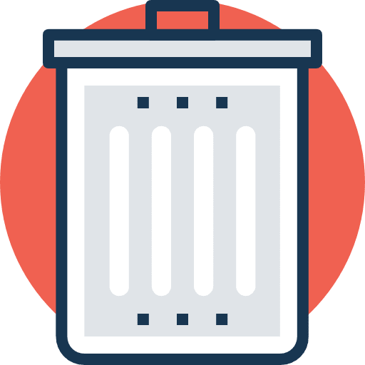 Trash can bin seo and web icon