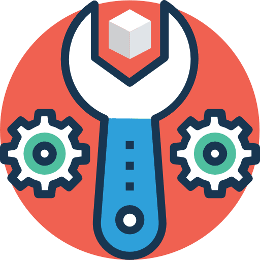 Development seo software wrench icon