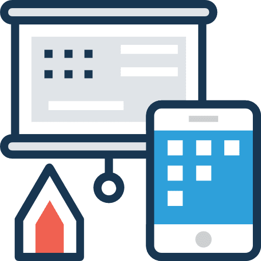 Presentation seo and web presentation bar chart icon