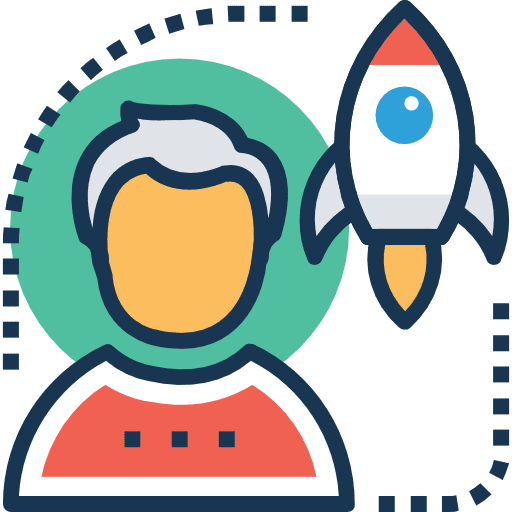 Startup transport seo and web space ship icon
