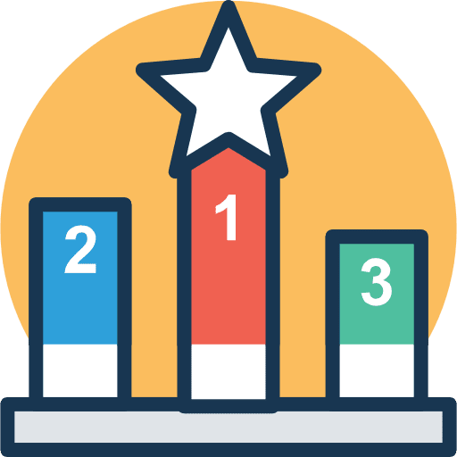 Success people podium worker icon