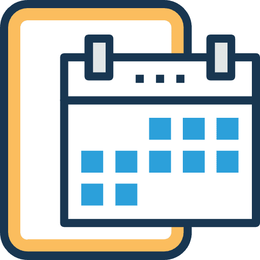 Calendar schedule interface time and date icon