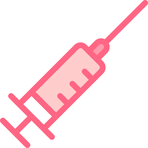 Syringe inject vaccine shot icon