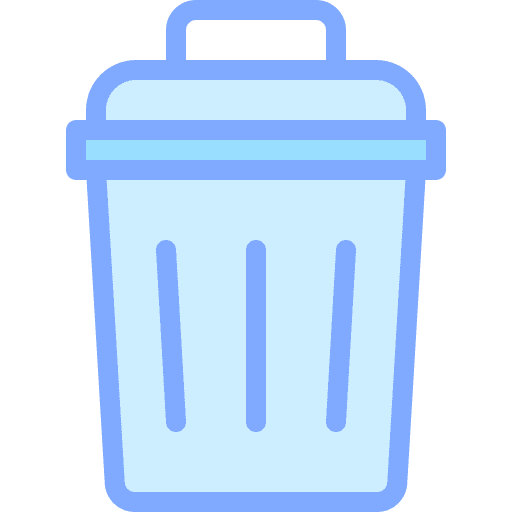 Trash garbage bin ui icon