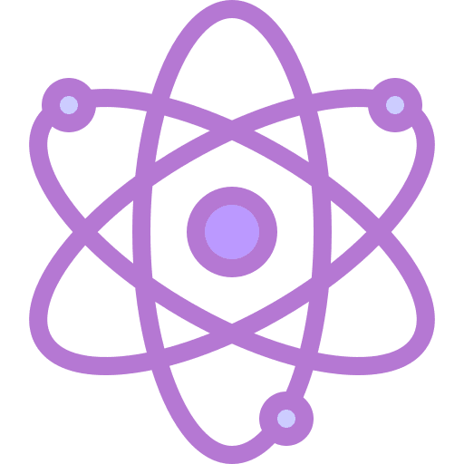 Atom physics molecule education icon Atom physics molecule education icon