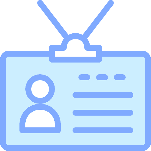 Id card badge identification user icon