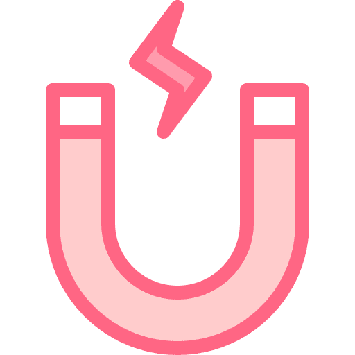 Magnet electromagnetic attraction physics icon Magnet electromagnetic attraction physics icon