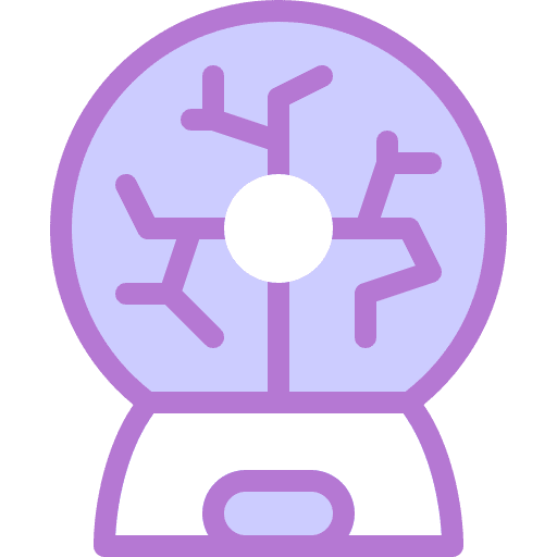 Plasma ball science electricity education icon Plasma ball science electricity education icon