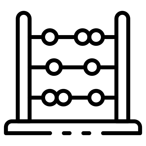 Abacus calculator calculating abacus icon