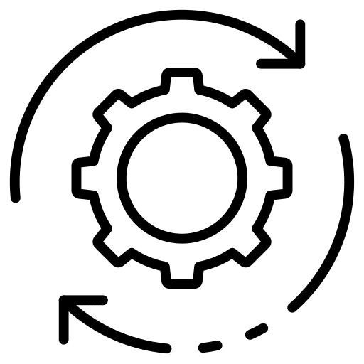 Gear business and finance people presentation icon