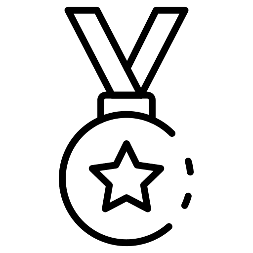 Medal file sharing connection icon