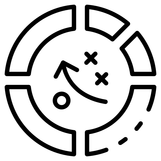 Tactic strategy planning tactic icon