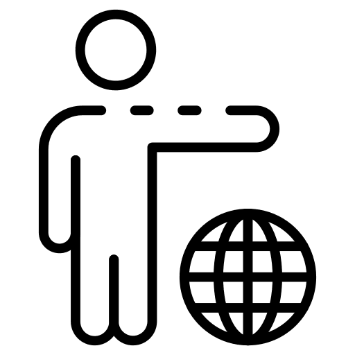 Global calculator education business icon