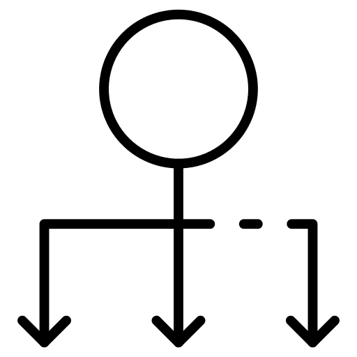 Hierarchy paper plane file send icon