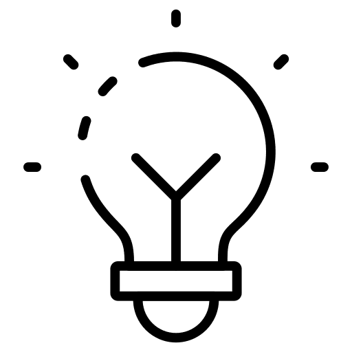 Idea innovation bulb solution icon