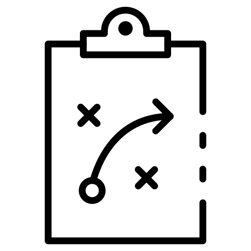 Planning idea tactic presentation icon