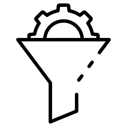 Filter ui funnel gear icon