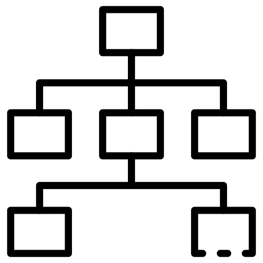 Hierarchy communication email conversation icon