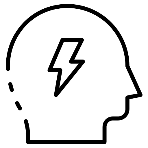 Think miscellaneous business brainstorm icon