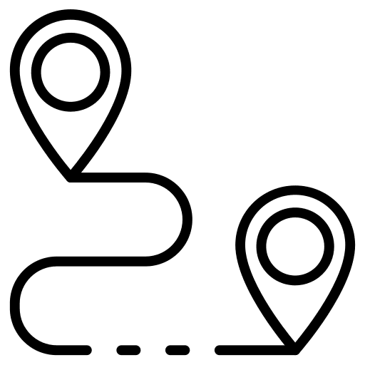 Map location trail maps and location route icon