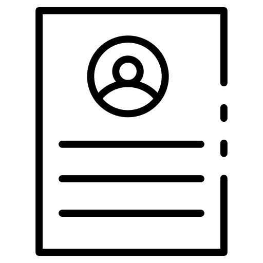 Resume cv files and folders paper icon