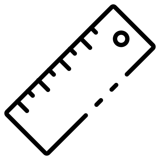 Ruler geometry education stationery icon