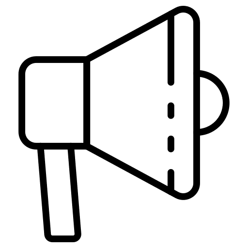 Megaphone marketing loud speaker advertising icon